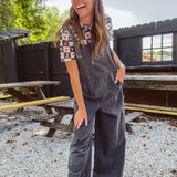 Black Sugar Mineral Wash Jumpsuit