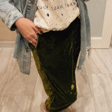 Eleanour Chartreuse Velvet Trouser