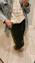 Eleanour Chartreuse Velvet Trouser
