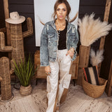 Oatmeal Two Tone Cargo Pocket Joggers