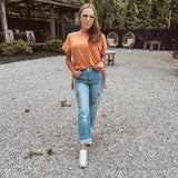 Cargo Straight Light Wash | High Rise