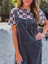 Black & White Check Western S/S Mesh