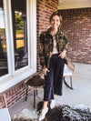 Olive Aztec Button Down Shacket