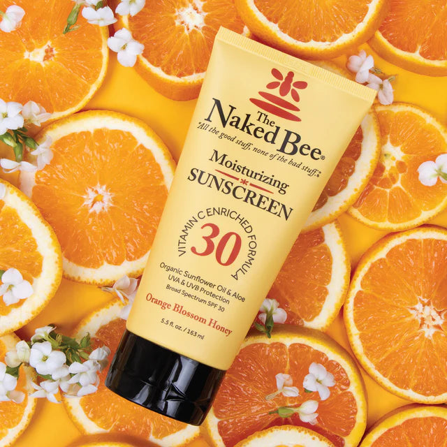 Orange Blossom Honey 30SPF moisturizing sunscreen.