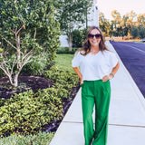 Kelly Green Straight Leg Trouser
