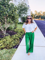 Kelly Green Straight Leg Trouser