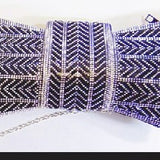 RHINESTONE BOW EVENING CLUTCH/CROSSBODY BAG