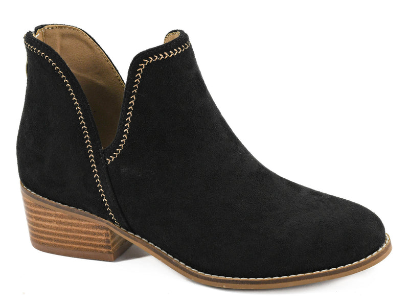 Bluffin | Black Faux Suede