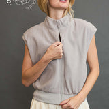 Reversible Cropped Vest Fleece