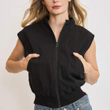 Reversible Cropped Vest Fleece