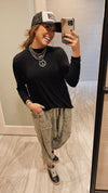 Luna Patched Denim Harem Pant