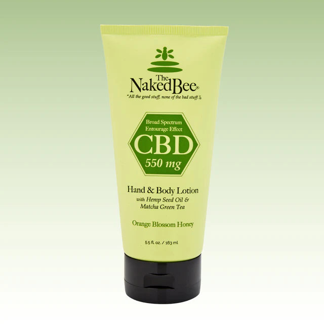 550 mg CBD hand and body lotion orange blossom honey scent.