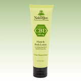 The Naked Bee hand and body lotion with Orange Blossom Honey and 250 mg of CBD.