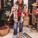 Rose Garden Sherpa Button Down Jacket