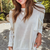 Lightweight Knit Dolman Pocket Sweater