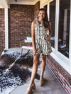 Olive + Cream Embroider Tie Shoulder Romper