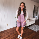 Mauve Washed Oversize Romper