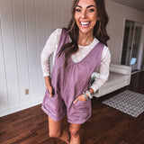 Mauve Washed Oversize Romper