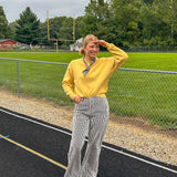 Soft, lightweight long sleeved boyfriend fit sweater.
