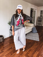 Linen Like Fray Hem Pocket Pant