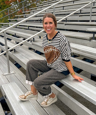 Dark grey and brown cheetah barrel pants.