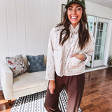 Buttery soft cargo jogger pants with wide elastic waist and cuffs, pockets.