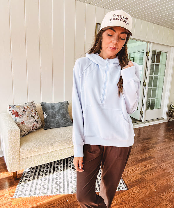 Buttery soft cargo jogger pants with wide elastic waist and cuffs, pockets.