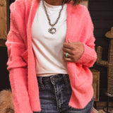 Bubble Pink Super Soft Pocket Cardigan