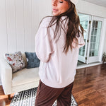 Modal soft 1/4 zip hoodie with kangaroo pocket and thumb holes in the cuffs.