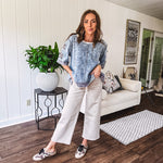 Soft, stretchy taupe drawstring high rise pants are your new go-to for effortless style. The cropped silhouette pairs perfectly with a wide leg fit, while the rope belt and dual closure (button and zipper) keep things secure and chic.