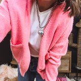 Bubble Pink Super Soft Pocket Cardigan