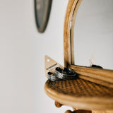 Oxidized Stamped Hoops