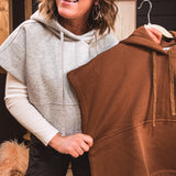 Crop Hoodie Vest with Drawstring Hem