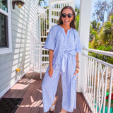Blue + White Luxe Linen Stripe Set | Sold as Separates