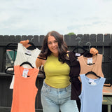 Rayon Rib Essential Curve Back Tank