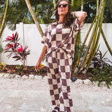 Checked Out Brown + Cream Set | Sold as Set