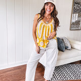 High Rise light almond barrel pants.