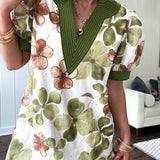 Giving Green Boho Floral Dress