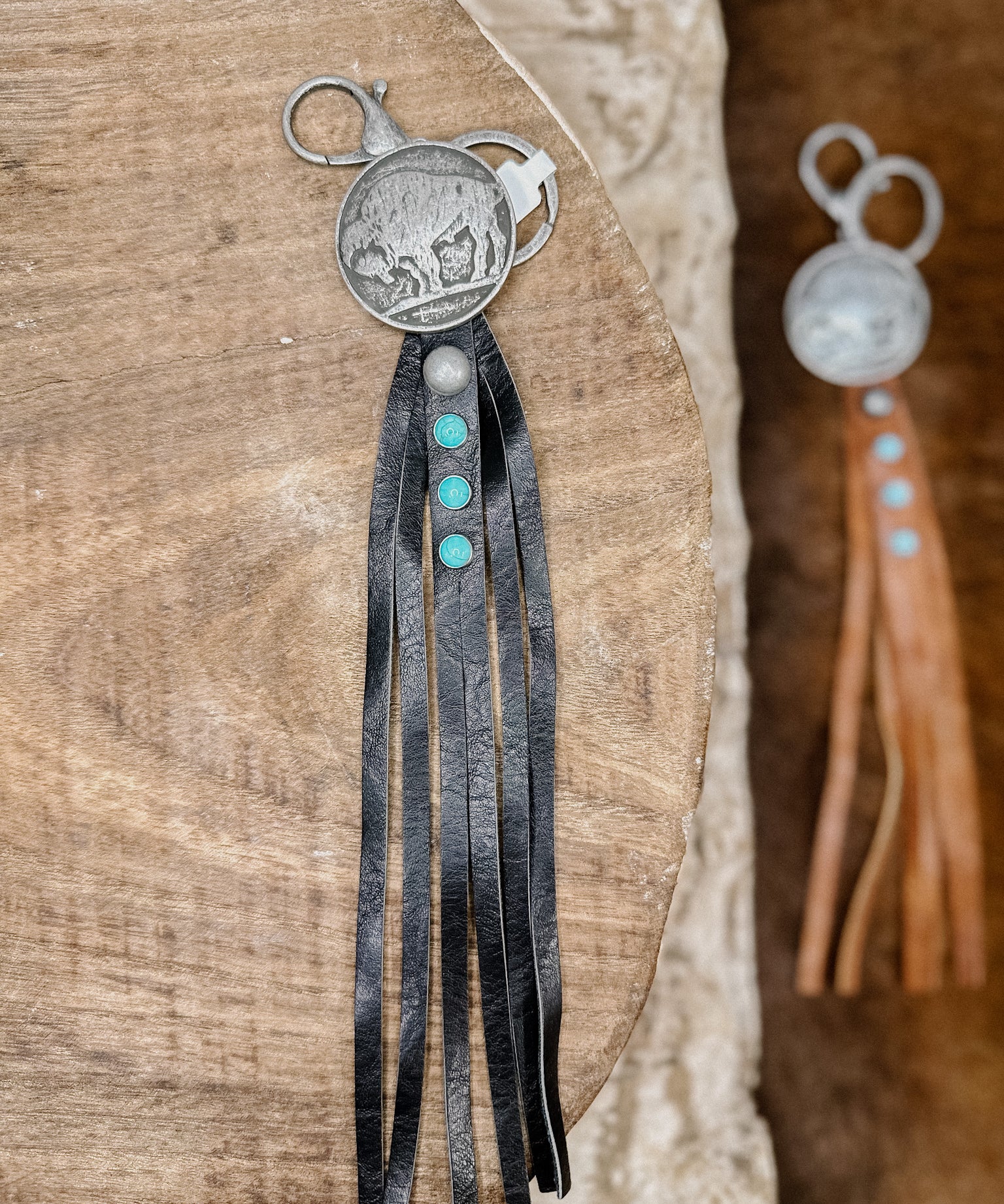 Buffalo Fringe Key Chain
