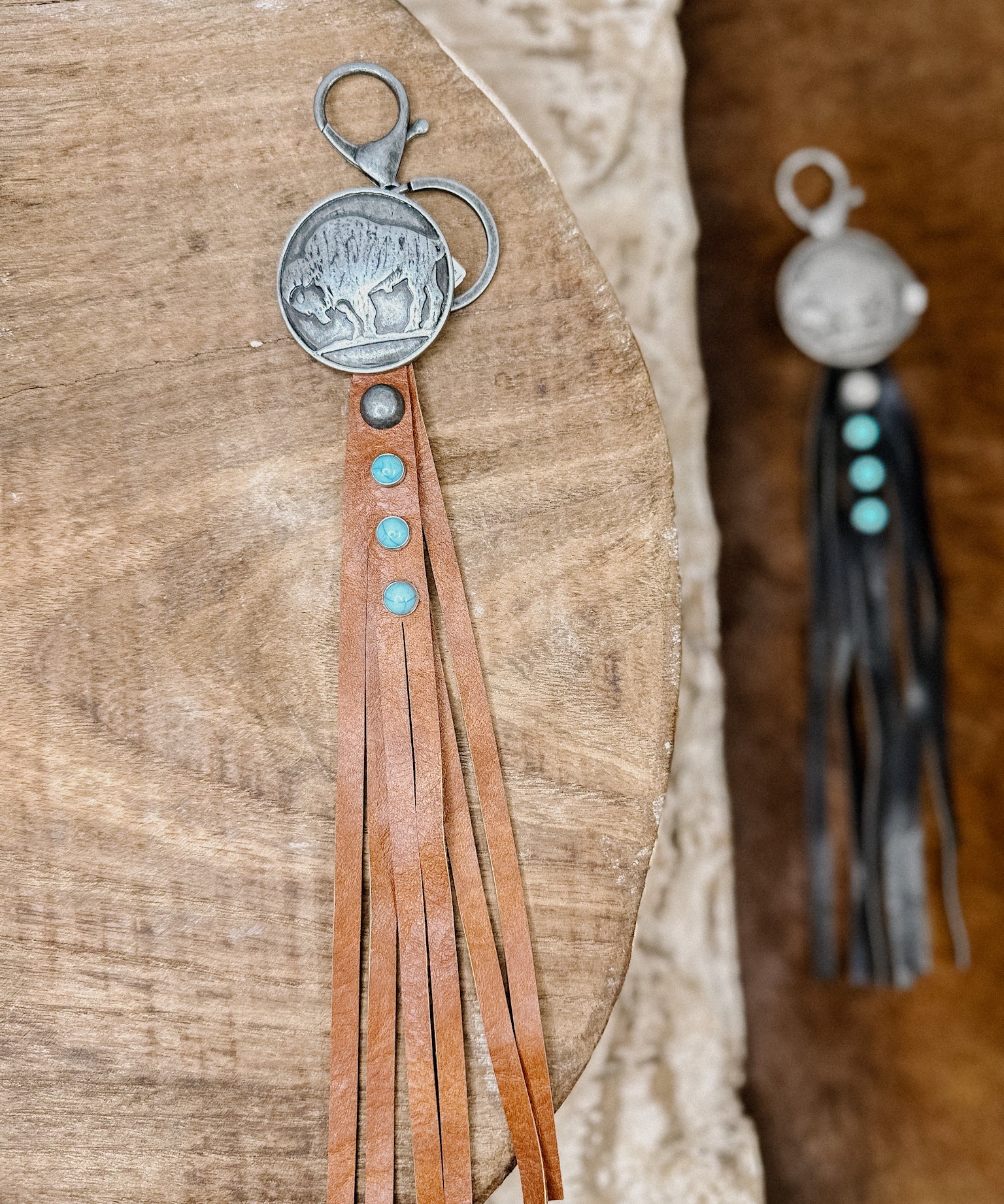 Buffalo Fringe Key Chain