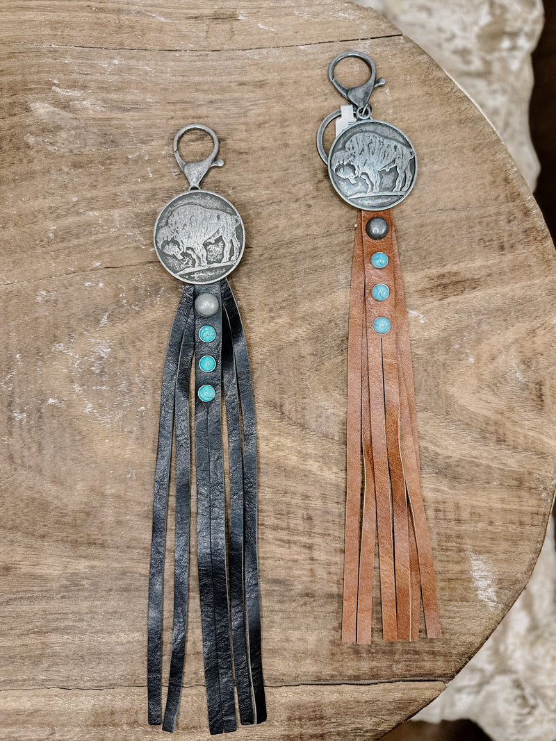 Buffalo Fringe Key Chain