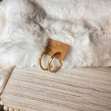 Hammered Matte Vintage Oblong Hoop