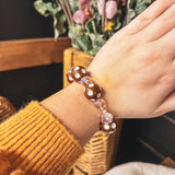 Brown Polka Dot Crystal Bracelet