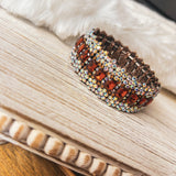 Amber Brown Rhinestone Bracelet