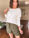Cream Button Back Sweater