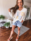 White Woven Beach Side Lightweight Sweater