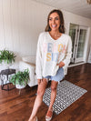 White Woven Beach Side Lightweight Sweater