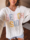 White Woven Beach Side Lightweight Sweater