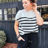 Black Elastic Shorts with Lining