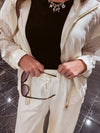 Oatmeal Jacquard Texture Baggy Sweatpant